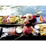 Doek: Eten: Drijvende markt in Thailand