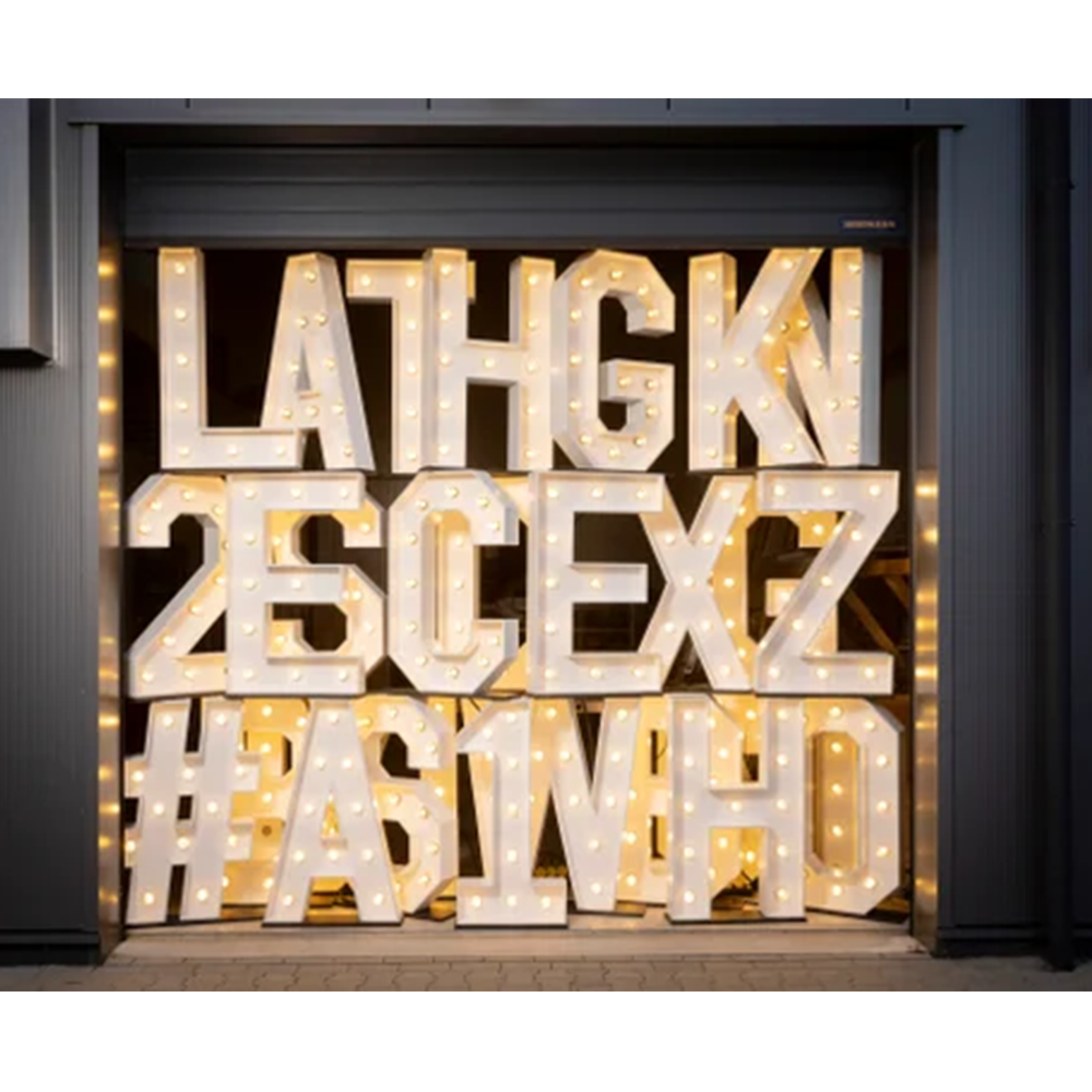 Lichtletters huren met lichtletter verhuur spijkerman 3D XL lichtletters huren noord nederland