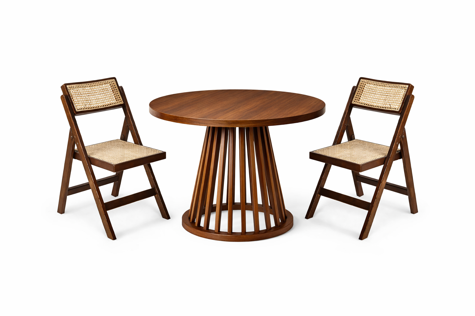 mundi kumi tafel 1 meter rond met stockholm stoelen huren